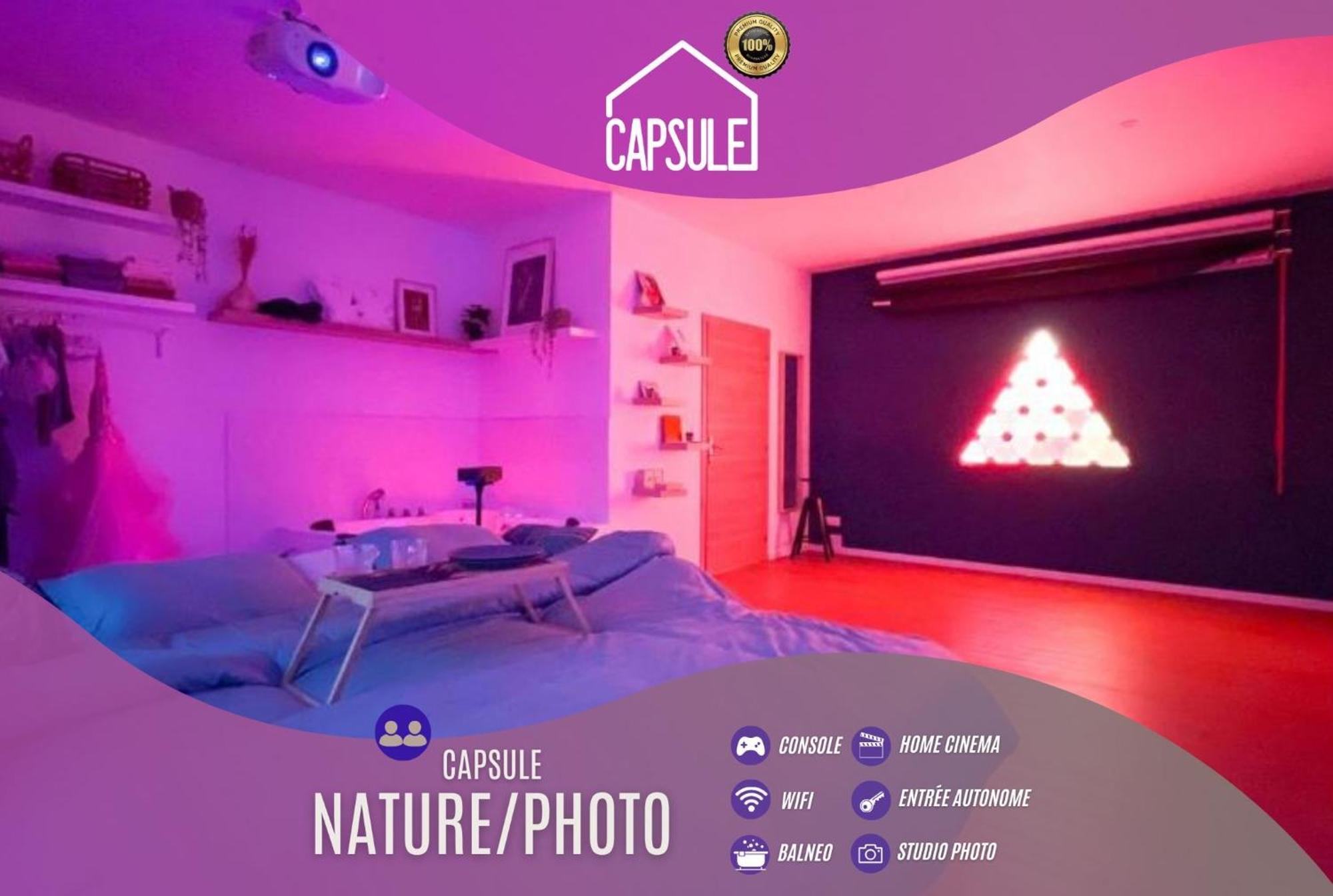 Capsule Nature & Photos - Jacuzzi - Netflix & Cinema - Ps5 & Jeu Apartment